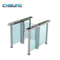 Chisung Face Recognition Turnstile Glass Swing Barrier Speed Gate