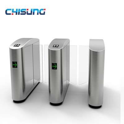 Fast lane access optical slim Automatically Sliding Barrier swing turnstile with controller